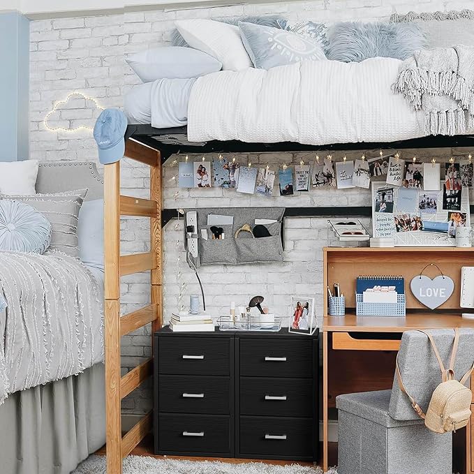 BOLUO Closet Drawers Black 3 Drawer Dresser for Closet Organizers and Storage Bedroom Dorm Modern - Image 6