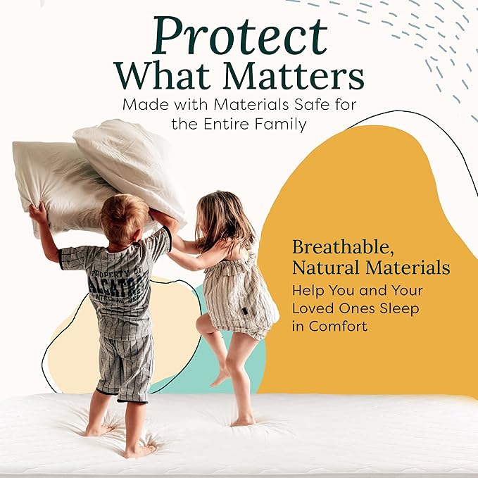 Zen Mattress Pad Cover - Cooling Bed Topper & Waterproof Protector w/Deep Pockets, King Size, White