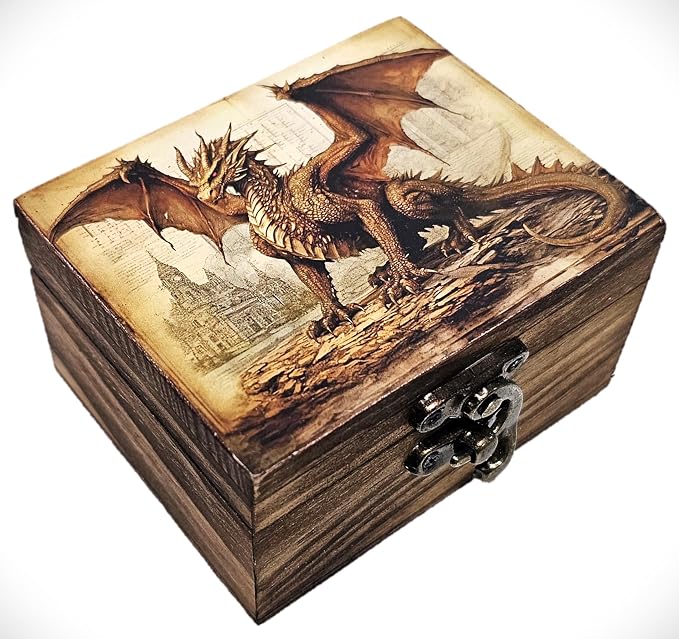 RK Collections Dragon Trinket Keepsake Box | Home Décor, Gifts for Dragon Lovers, Animal Ornaments | Earrings Necklace Storage Box for Girls Women (3DRS1) by RK+Collections