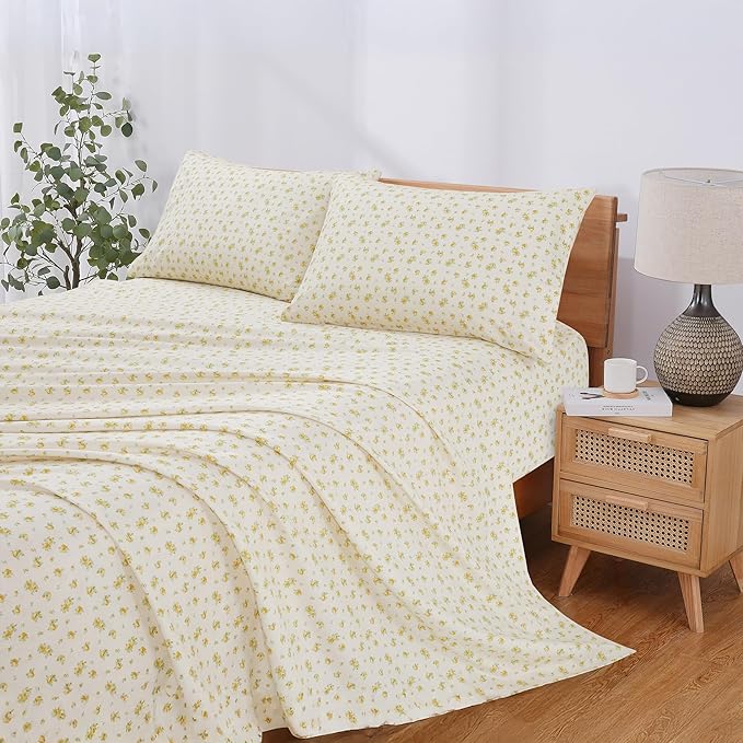 Modern Threads Silky Soft Microfiber and Wrinkle Free Sheets - Luxurious Microfiber Bed Sheets Includes Flat Sheet, Fitted Sheet with Deep Pockets, & Pillowcases Sweet Rose Gold, Full