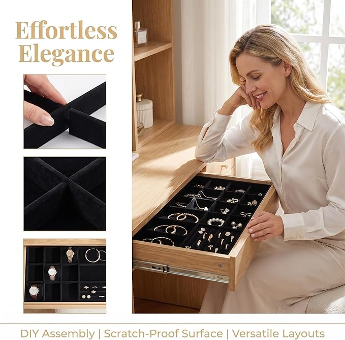 VOSAREA 1 Set Jewelry Tray Organizer Divider Jewelry Display Storage Tray Dividers for Organizing Boxes And Showcases - Image 4