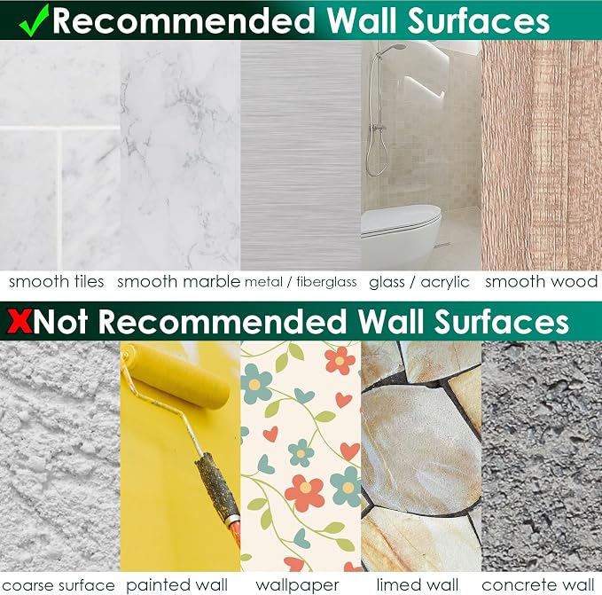 14 Pack Shower Caddy Adhesive Replacement, Strong Adhesive Shower Shelf and Hooks, No Drilling Adhesive for Shower Organizer, Soap Holder, Sponge Holder and Kitchen Rack - Image 6
