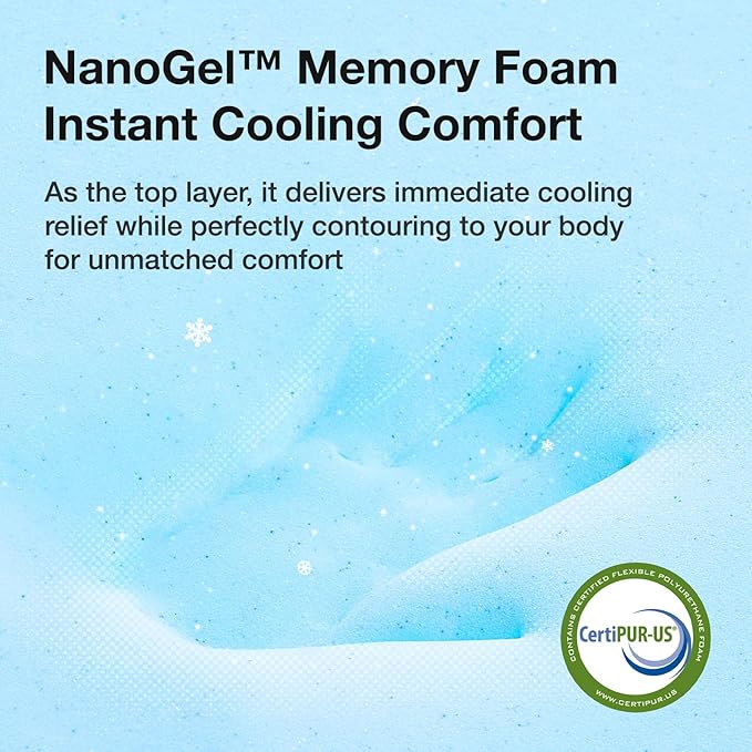 Novilla Queen Mattress, 10 Inch Queen Size Mattress in a Box, Gel Memory Foam Mattresses for Comfort Sleep, Cooling Night Sleep & Pressure Relief, CertiPUR-US Certified