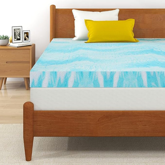 Mattress Topper, 4 Inch Gel Memory Foam Mattress Topper, Queen, CertiPUR-US Certified