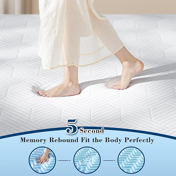 EnHomee 3 Inch Gel Memory Foam Mattress Topper Twin Size, Ventilated High Density Mattress Pad for Back Pain, Bed Topper with Removable Soft Cover, CertiPUR-US & Oeko-TEX Certified