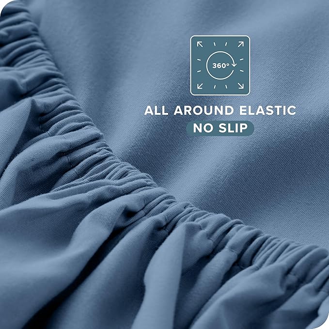 Bare Home Twin XL Sheet Set - 1800 Ultra-Soft Microfiber Twin Extra Long Bed Sheets - Double Brushed - Deep Pockets - Easy Fit - 3 Piece Set - Bedding Sheets & Pillowcases (Twin XL, Coronet Blue)