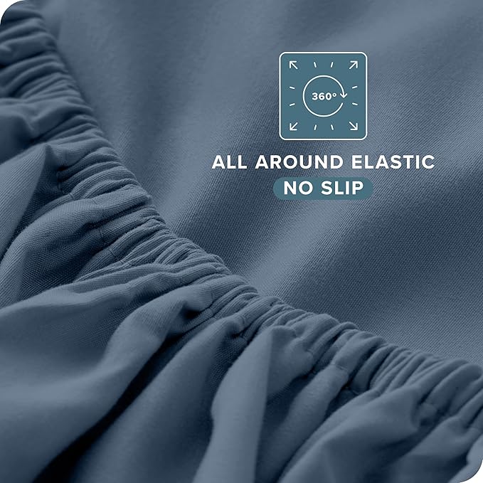 Bare Home Twin XL Sheet Set - 1800 Ultra-Soft Microfiber Twin Extra Long Bed Sheets - Double Brushed - Deep Pockets - Easy Fit - 3 Piece Set - Bedding Sheets & Pillowcases (Twin XL, Bering Sea)