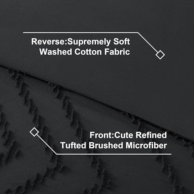 Litanika Black King Size Comforter Set with Sheets - 7 Pieces Bed in a Bag King Tufted Complete Bedding Sets with Comforter, Sheets, Pillowcases & Shams