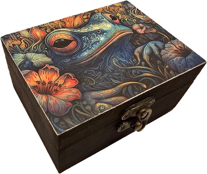 RK Collections Frog Trinket Box Small Jewelry Keepsake Box | Frog lovers Gift Idea, Animals Ornaments for Girls, Women, Gift Idea, for Home Décor (3FS) by RK+Collections