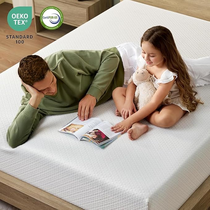 Rolanstar Full Size Mattress, 10 Inch Gel Memory Foam Mattress in a Box, Fiberglass Free, Breathable for Cooler Sleep Supportive & Pressure Relief, CertiPUR-US Certified, White