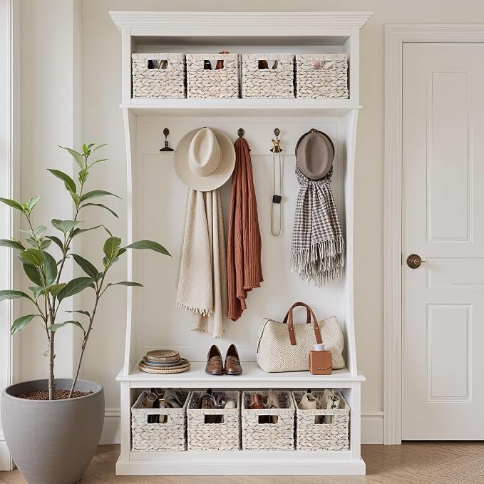 StorageWorks Pantry Baskets, Wicker Storage Baskets for Organizing, Pantry Organizers and Storage, Water Hyacinth, Natural - Image 5