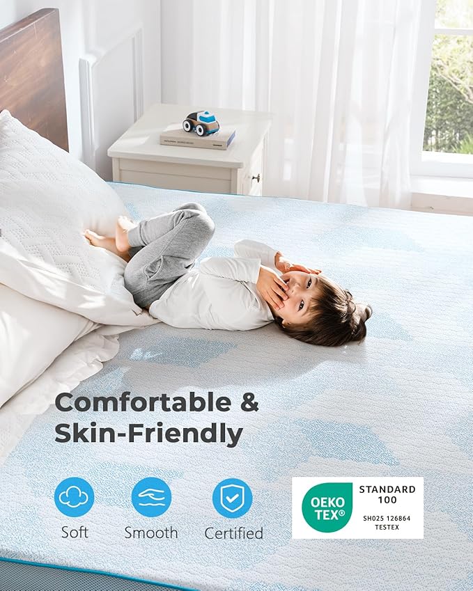PERLECARE Medium Firm Mattress Topper Twin - 3 Inch Cooling Memory Foam Bed Topper for Pressure Relief, Soft and Supportive, Non-Slip and Washable Cover, Made with CertiPUR-US® Certified Foam