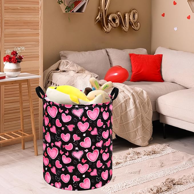 MAIZMZ Girls Storage Basket Kids Hamper Storage Bins Organizer Toy Box Large Canvas Waterproof Laundry Basket for Home/Dorm/Kitchen/Pet/Office/Closet/Shelf/Gift Baskets - Image 6