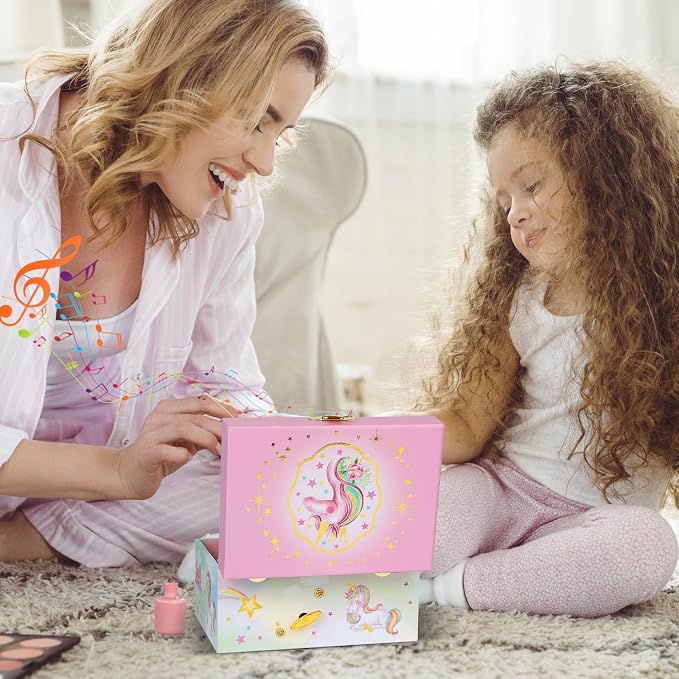 Musical Jewelry Box for Girls- Glitter Storage Box and Jewelry Set- Gifts for Girls, The Unicorn Song - by The Irish Rovers, Unicorn Toys - Image 7