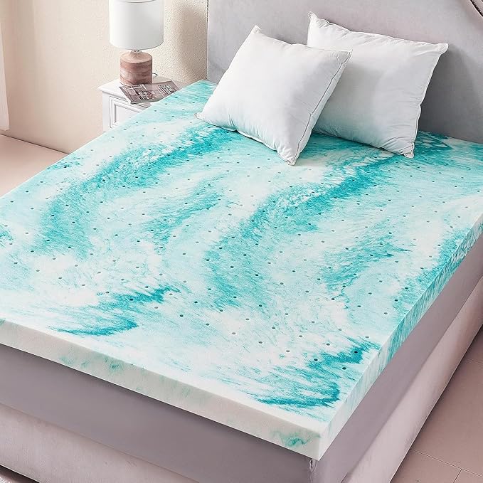 2 inch Memory Foam Mattress Topper Full Size Bed, Gel Infused Memory Foam Mattress Pad for Back Pain Relief, 53x75 Inches