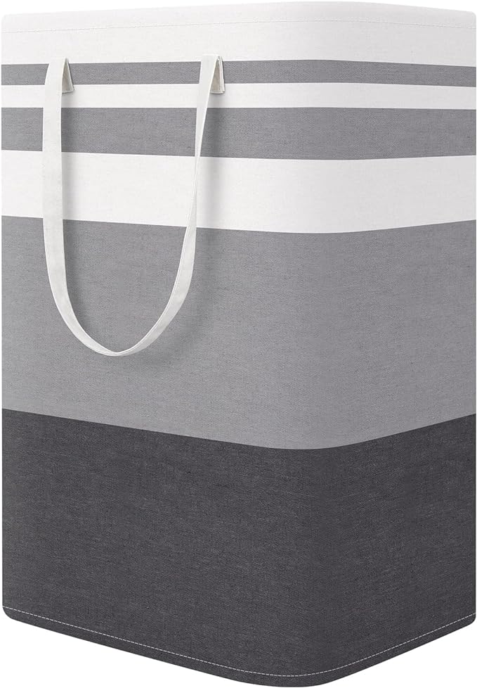 StorageRight Large Collapsible Laundry Basket Hamper with Easy Carry Handles，Freestanding Clothes Hampers for Laundry, Bedroom, Dorm, Towels, Toys, 75L, Gradient Grey by StorageRight