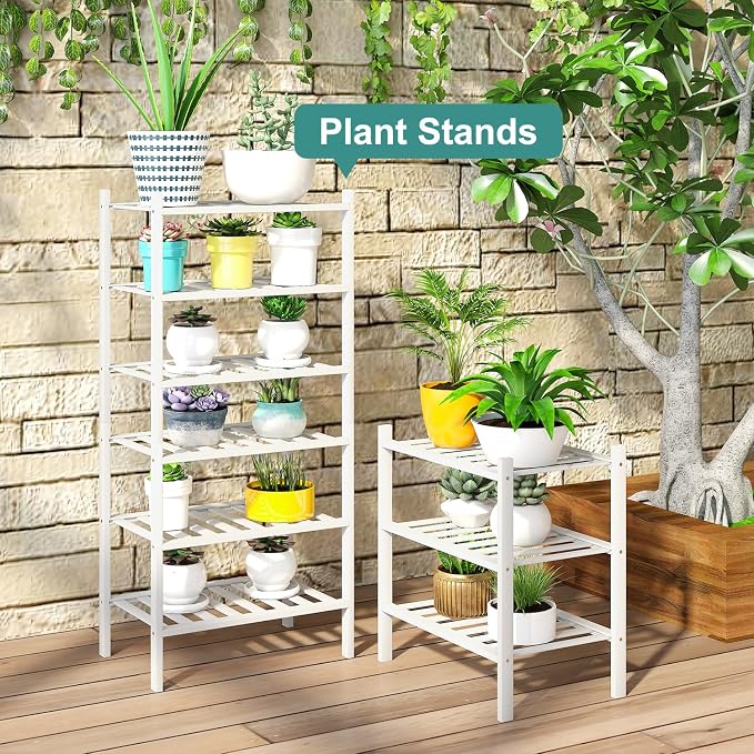 viewcare Small Shoe Rack for Entryway, White Shoe Organizer for Closet, Bamboo Wood Standing Shoe Shelf for Indoor Outdoor (White, 3-Tier_Samll) - Image 2