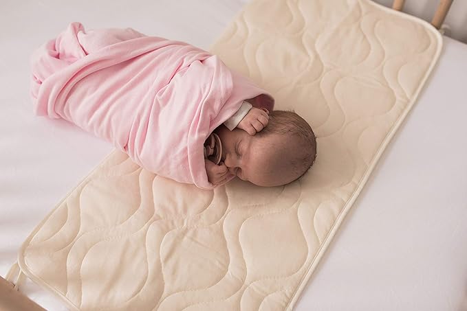 SheetWorld Crib Bib Sheet Saver - 13x27 Inches, Soft Cotton Material, 4 Secure Corner Ties - Essential Baby Bedding for Easy Clean-Up and Comfort - Proudly Made in The USA