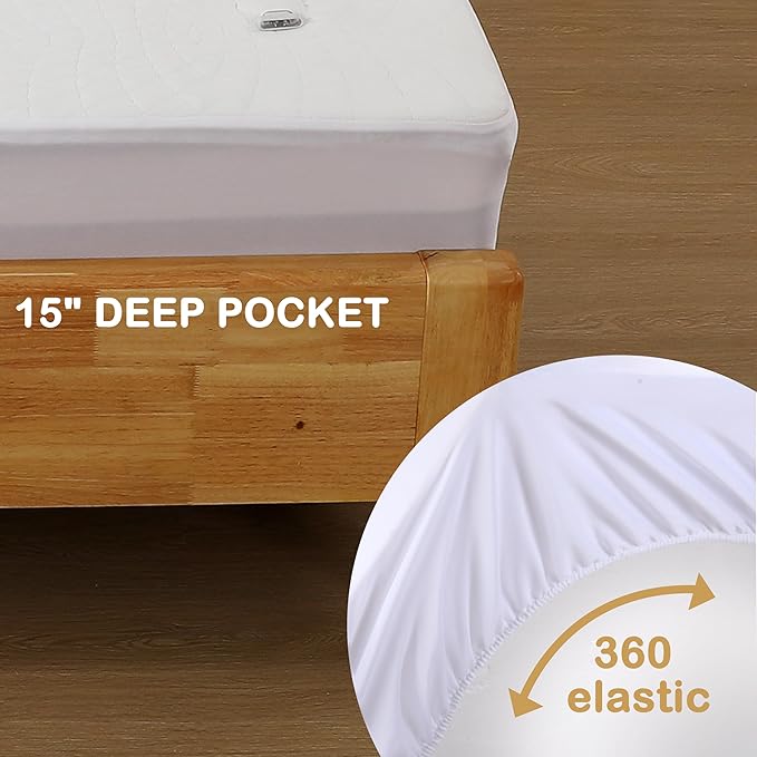 Electric Mattress Pad Queen 60"x80", 4 Heating Levels & 10H Auto Shut Off, Breathable, Diamond Pattern, Fitted Design, Machine Washable, White Diamond Printed Pattern