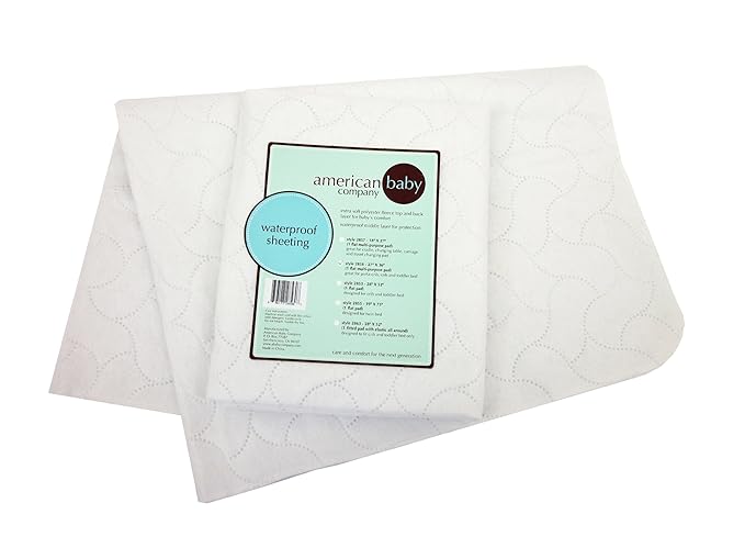 American Baby Company Waterproof Flat Reusable Multi-use Pad Protector, Quilt-Like Multi-use Protective Mattress Pad Cover for Babies, Adults and Pets, White, 27" x 36"