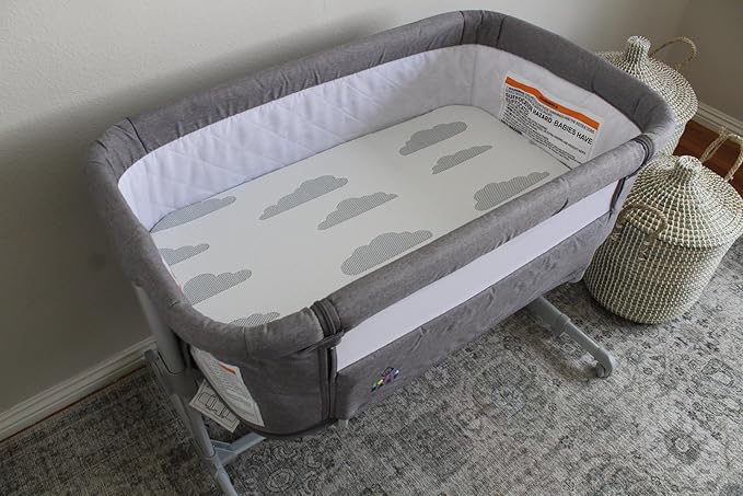 Baby Bassinet Mattress Topper, Waterproof Replacement Pad with Removable & Washable Mattress Covers (for Mika Micky/ANGELBLISS/Koolerthings)