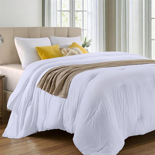 Utopia Bedding All Season Down Alternative Quilted Twin XL Comforter, Duvet Insert with Corner Tabs, Machine Washable, Bed Comforter (White)