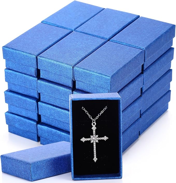 Batiyeer 36 Pcs Cardboard Jewelry Gift Boxes Jewelry Boxes Packaging Small Earring Gift Box with Lids for Necklace Ring Bracelet Party by Batiyeer