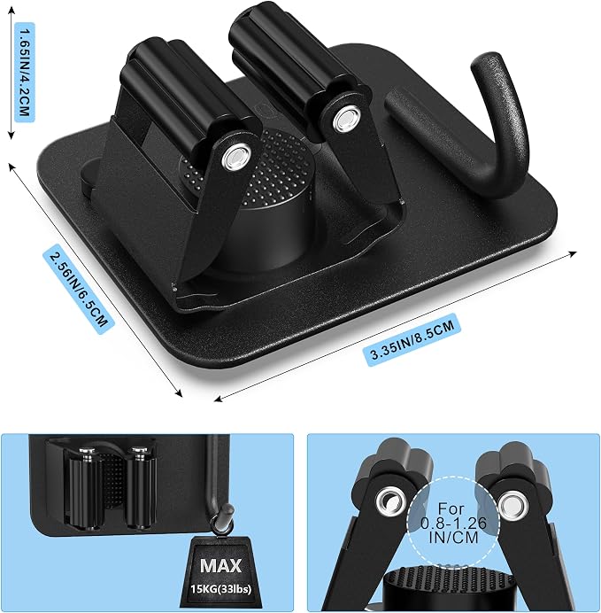 4 Pack Mop and Broom Holder Wall Mount - Stainless Steel Broom Mop Hanger - Wall Mounted Garden Tool Rack Organizer for Closet Garage Laundry Room Kitchen Decor (Black) - Image 7