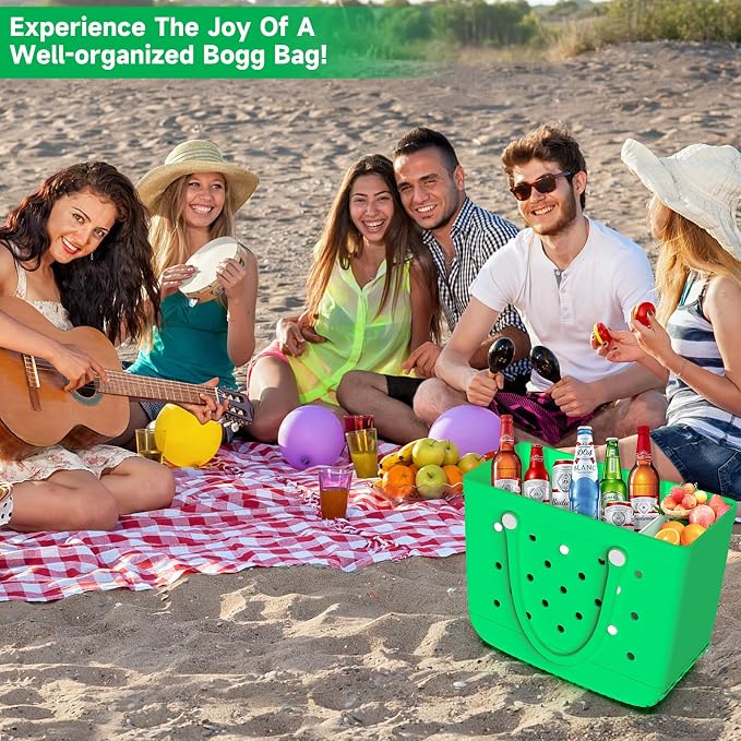 2PCS Divider Tray for Bogg Bag X Large - Divide Space and Organizer Bags - Beach Bag Accessories (White) - Image 4