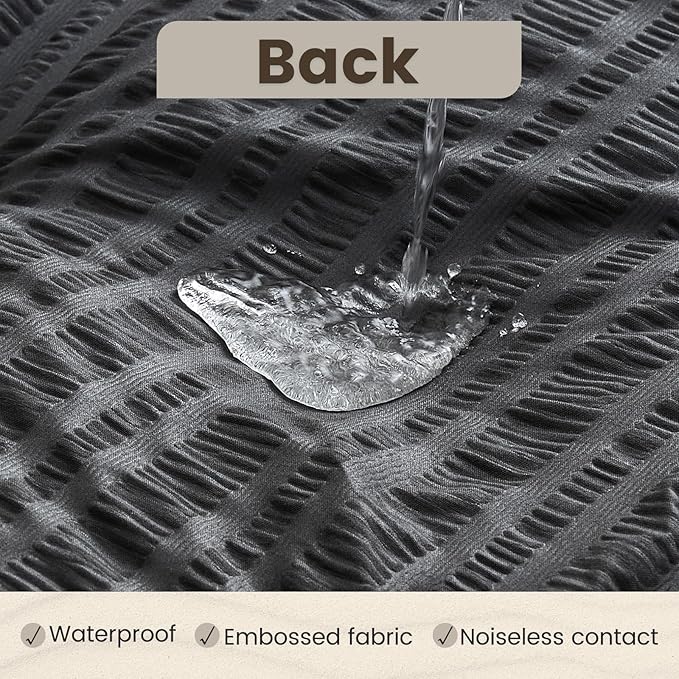 QUIETSEA Reversible Sofa Full Mattress Pad Memory Foam Mattress Topper, Bamboo Viscose Egg Crate Mattress Topper Sofa Full,Noiseless Waterproof Mattress Cover with Deep Pocket up to 21"(54"x72",Grey)
