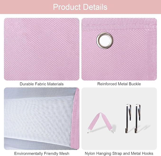 DHSFKBE Legging Organizer Storage, Shirt Organizer, Foldable Hanging Closet Organizer Storage with 26 Roll Independent Compartments for Yoga Pants, Tank Top, Towel, Underwear (Pink) - Image 6