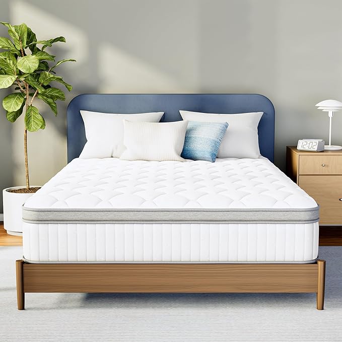 Neo Sleep Full Size Mattress, 10 Inch Hybrid Comfort & Supportive Mattress in a Box, Cooling Gel Memory Foam and Pocket Springs with Pressure Relief, CertiPUR-US Certified, Medium Firm