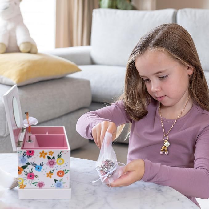 ABI + OLIE Ballerina Jewelry Box for Girls, Musical Jewelry Box, Kids Music Boxes - Perfect Dance Recital & Birthday Gifts for Girls 4-6 and 6-12 - Image 6