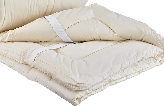 Sleep & Beyond myPad 100% Washable Wool Mattress Pad 0.5 inch Thick Luxurious Comfort - Wool Fibers - Chemical -Free - All -Season Bedding Solution Long -Lasting - Full 54x76 inch