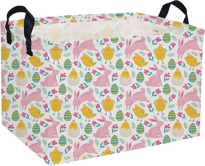 Rectangular Easter Basket Kids Basket Rectangular Cute Storage Bin Organizer Box Room Decor for Home Decor. by DDBASKET