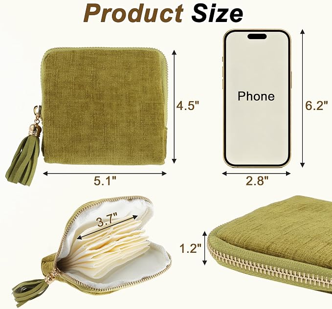 VOCOSTE Travel Jewelry Case, Portable Jewelry Organizer with 6 Independent Layers, Small Pouch Bag for Necklace Bracelet Rings Earring Storage, Women Gift Idea, Green - Image 4
