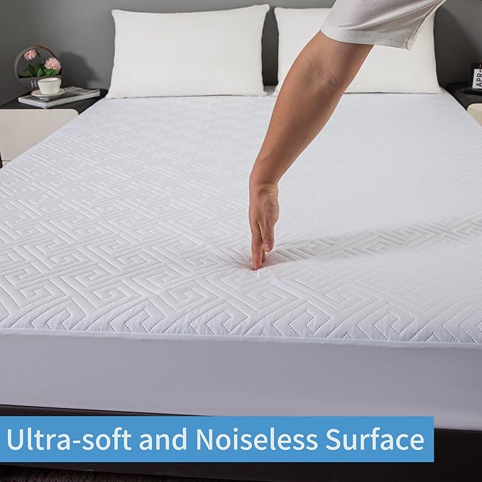JOSOP Mattress Protector Twin Quilted 325GSM,100% Waterproof Twin Size Mattress Pad,Absorbent Fitted Sheet Up-20 Deep Pocket,Soft,Noiseless,Washable Mattress Cover for Home,Hotel,Bedroom
