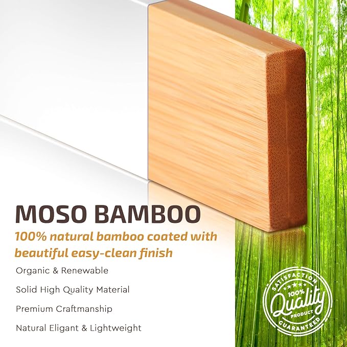4-Pack Bamboo Drawer Dividers - 12.2 to 17.3 Inches Deep, 2.6 Inches High, Adjustable Expandable Drawer Organizer Dresser Separator for Clothes, Utensils, Kitchen, Bathroom, Office Storage, White - Image 7