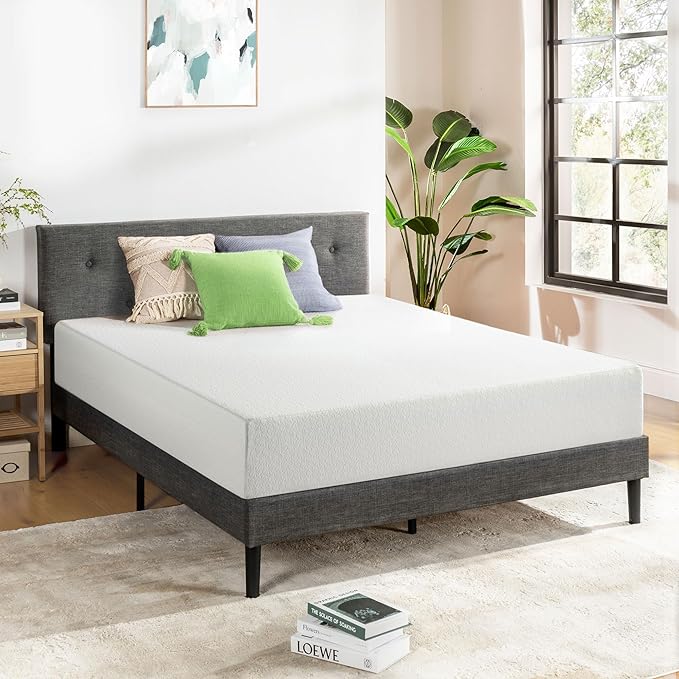 Best Price Mattress 10 Inch Full Mattress Bed-In-A-Box, Green Tea Memory Foam, White