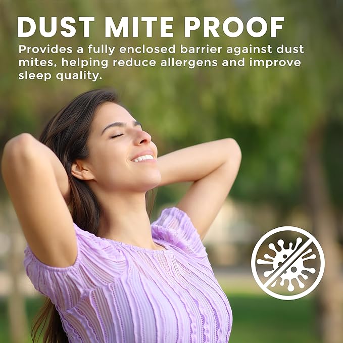 Utopia Bedding Premium Waterproof Bed Bug Mattress Cover, Queen Zippered Mattress Protector, 10 Inches Deep, Dust Mite Proof 6-Sided Mattress Encasement for Bed