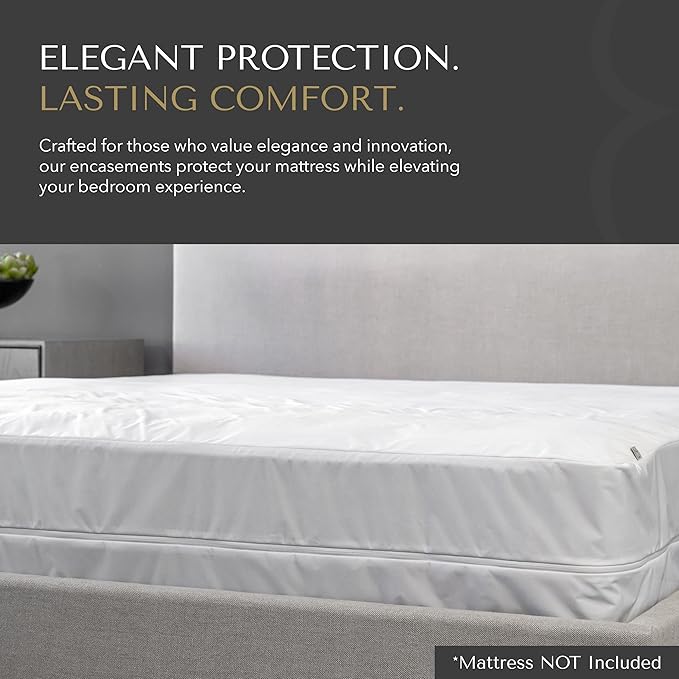 23 Threads X161 Series Padded, Plush, Soft, Luxurious, Waterproof Noiseless Mattress-Protector Cover, Fitted, with Ctrl+Z Technology, Mattress Not Included, 16 Inch Deep, King