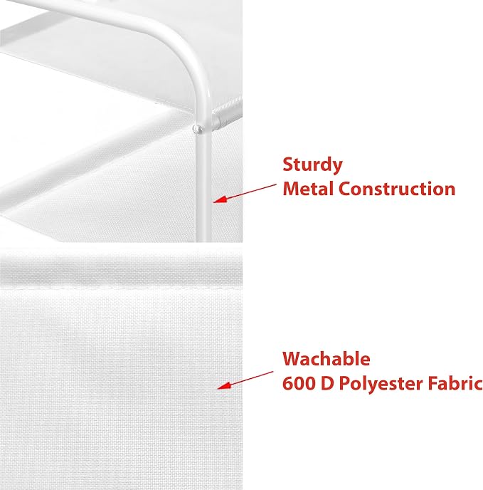 SIMPLE HOUSEWARE 5-Tier Shoe Rack Storage Organizer, White - Image 6