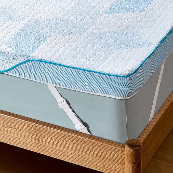 PERLECARE Firm Mattress Topper King - 3 Inch Cooling Memory Foam Bed Topper for Pressure Relief, Soft and Supportive, Removable and Washable Cover, Made with CertiPUR-US® Certified Foam