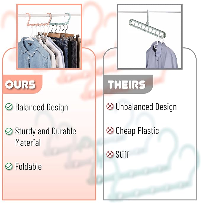 Mr. Pen- Space Saving Hangers, 8 Pack, Boho Colors, Magic Hangers - Image 6