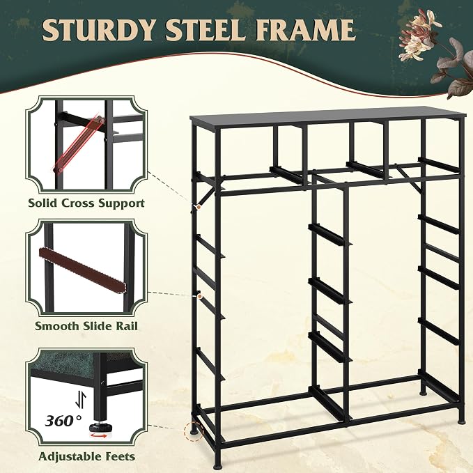 WLIVE Storage Organizer Unit with 11 Fabric Bins, Storage Drawers Organizer with Steel Frame, Tall Storage Tower Organizaton for Living Room, Hallway, Office, Vintage Green - Image 7