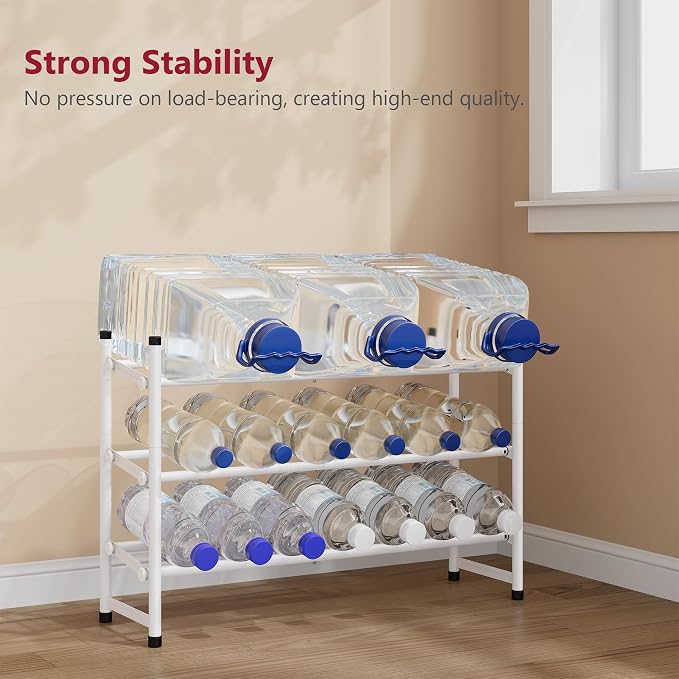 Tajsoon Expandable Shoe Rack for Closet 3 Tier, 28“-41“Adjustable & Stackable Shoe Shelf Storage, Metal Shoe Rack Organizer for Front Door Entrance, Closet, Garage, Entryway, White - Image 5
