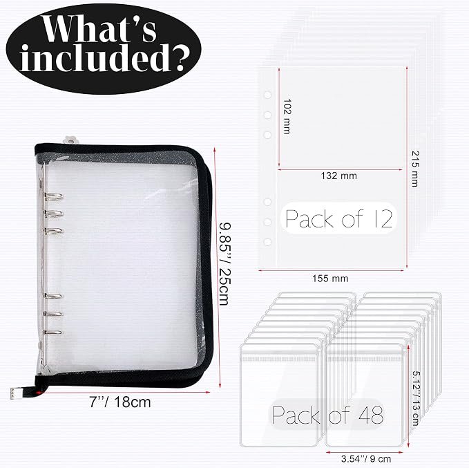 Bracelet Holder Travel Jewelry Organizer Case Transparent Jewelry Storage Book for Earring Necklace Ring with Small Clear Zippered Pouch - Image 4