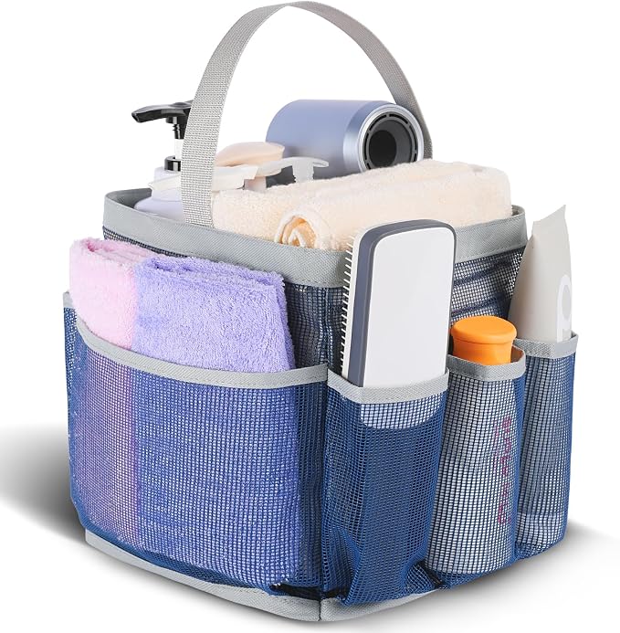 EUDELE Mesh Shower Caddy Portable for College Dorm Room Essentials,Shower Caddy Dorm with 8-Pocket Large Capacity for Beach,Swimming,Gym,Travel essentials by EUDELE