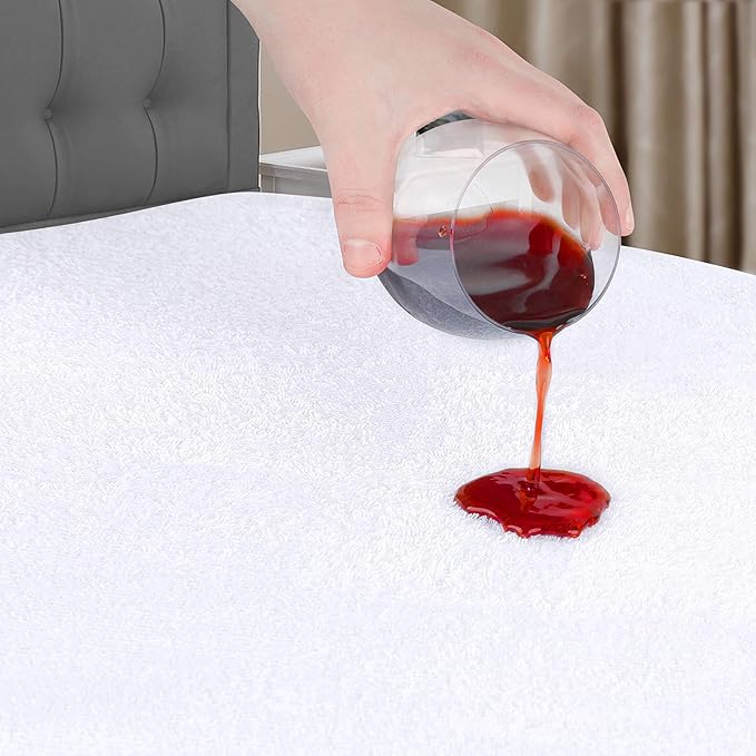 Masirs Zippered Mattress Encasement - Waterproof, Breathable, Noiseless, Machine Washable, Soft Terry Top for Comfortable Night Sleep. (Twin)