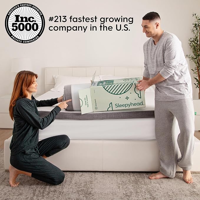 Sleepyhead King 3 Inch Premium Super Mattress Topper – Gel & Copper Infused Memory Foam Bed Topper – Cooling, Soft Support + Comfort, Foam Made in USA, CertiPUR-US Certified (King 3")
